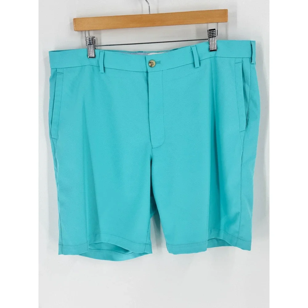 Peter Millar Salem Performance Short Mens 38 Teal Blue Golf 9 Inch Inseam - Picture 7 of 10